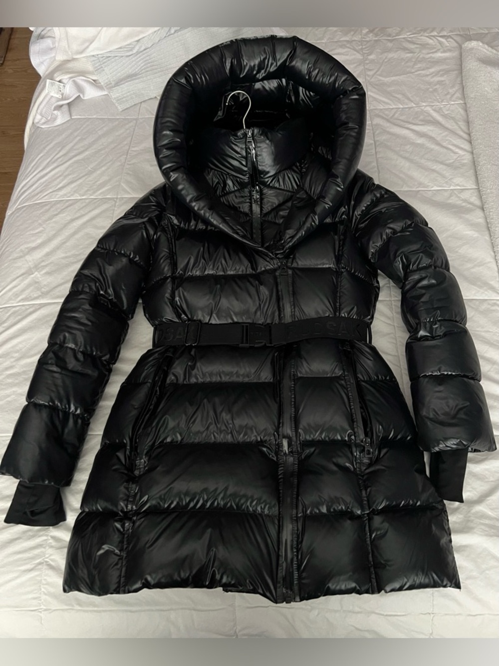 Rudsak Black Quilted Puffer Coat with Hood XS